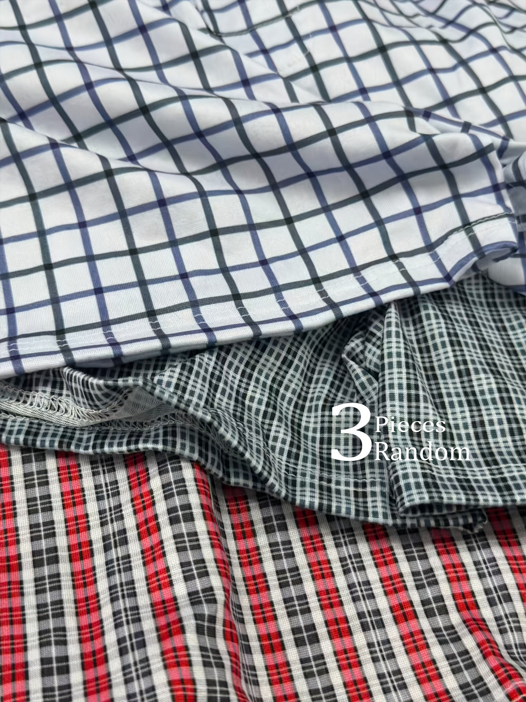 Boxer long de sport microfibre homme — lot de 3, à carreaux
