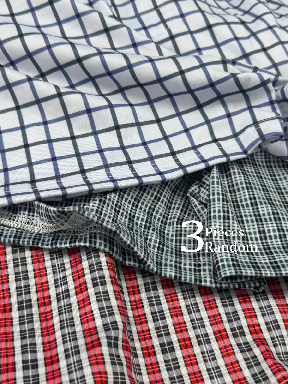 Boxer long de sport microfibre homme — lot de 3, à carreaux