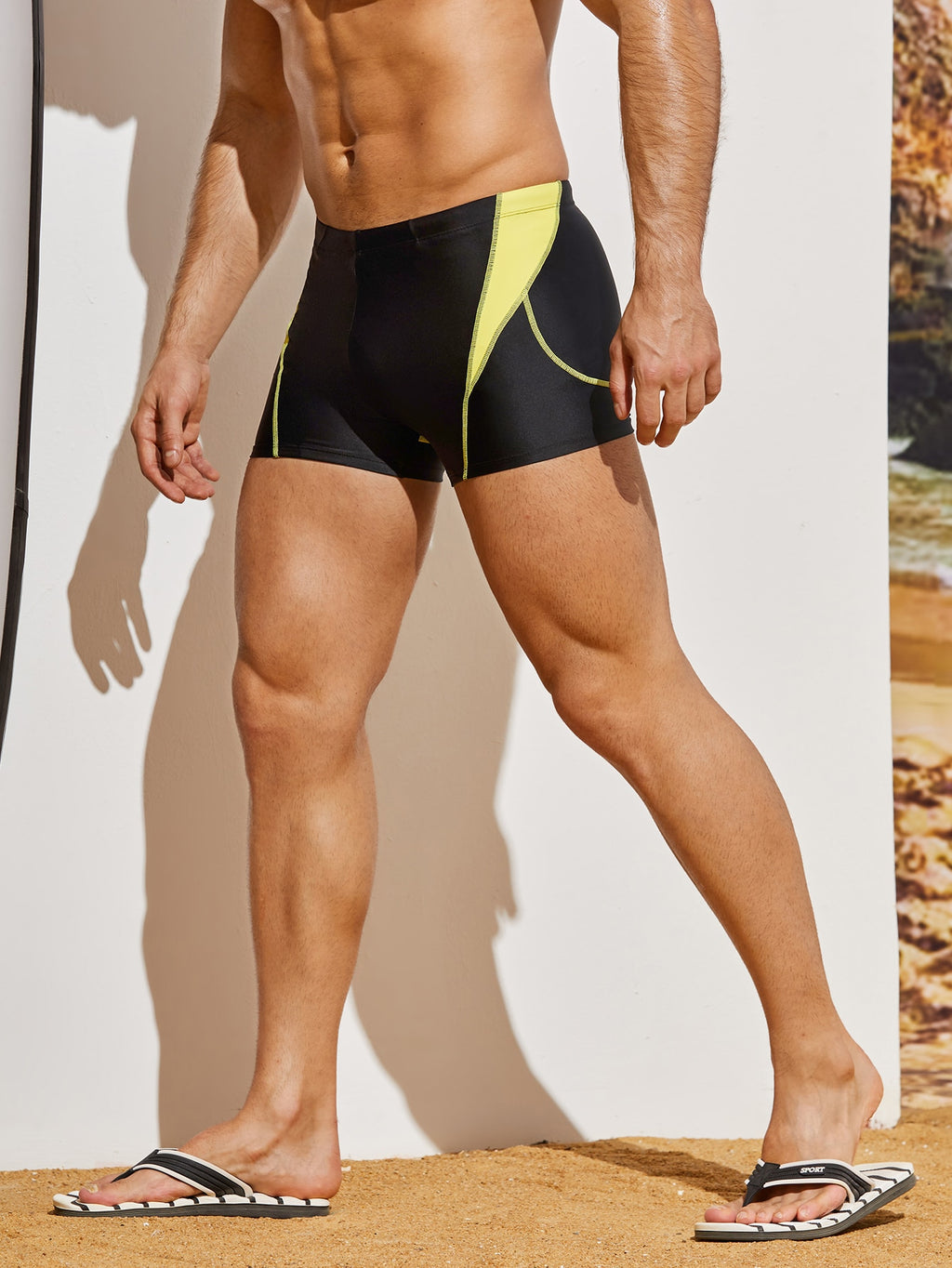 Boxer séchage rapide microfibre homme, noir, noir