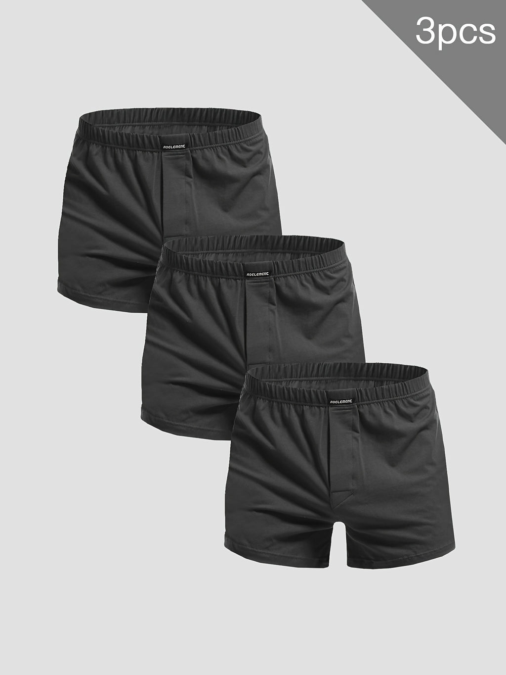 Slip large respirant coton homme — lot de 3, uni