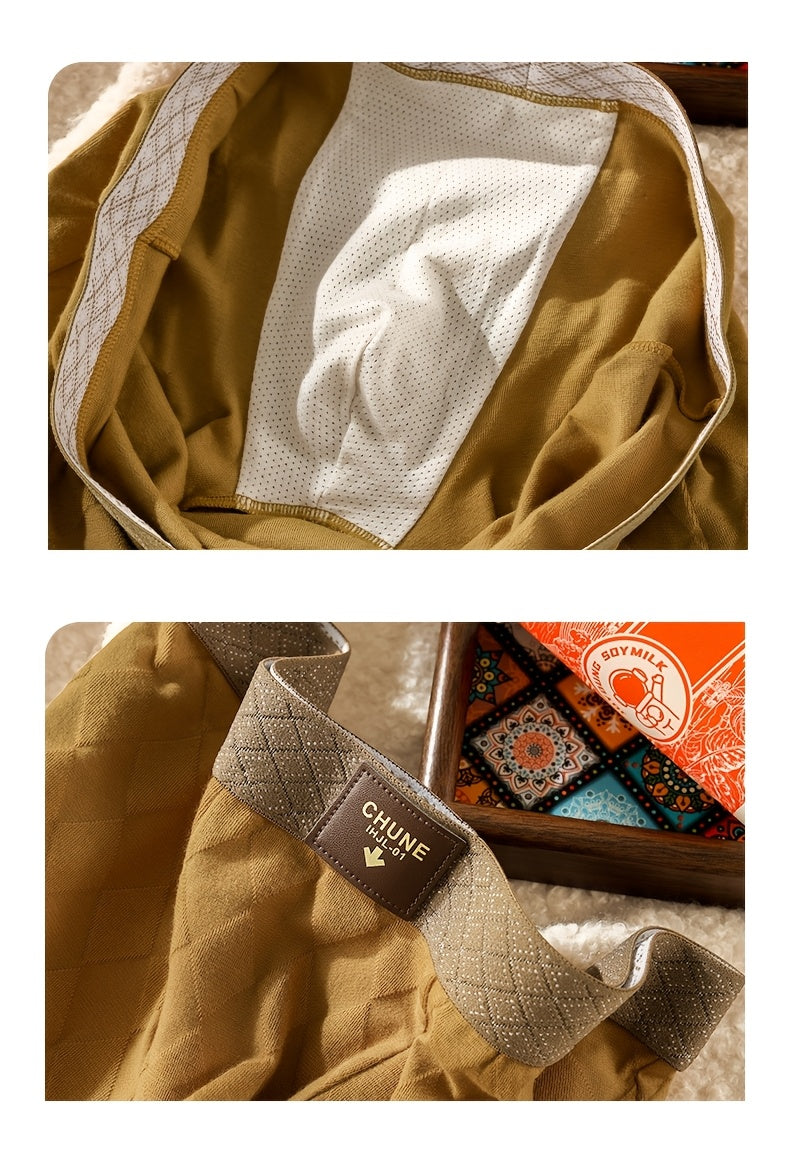 Boxer respirant coton homme — lot de 4, uni, assortiment D