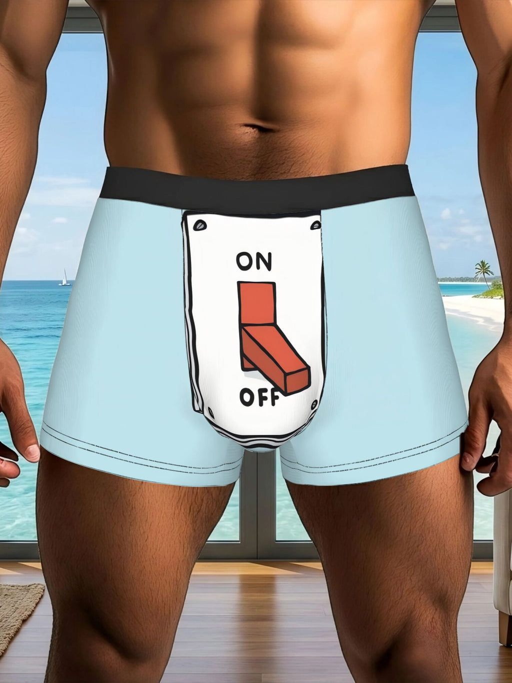 Boxer sexy microfibre homme, multicolore