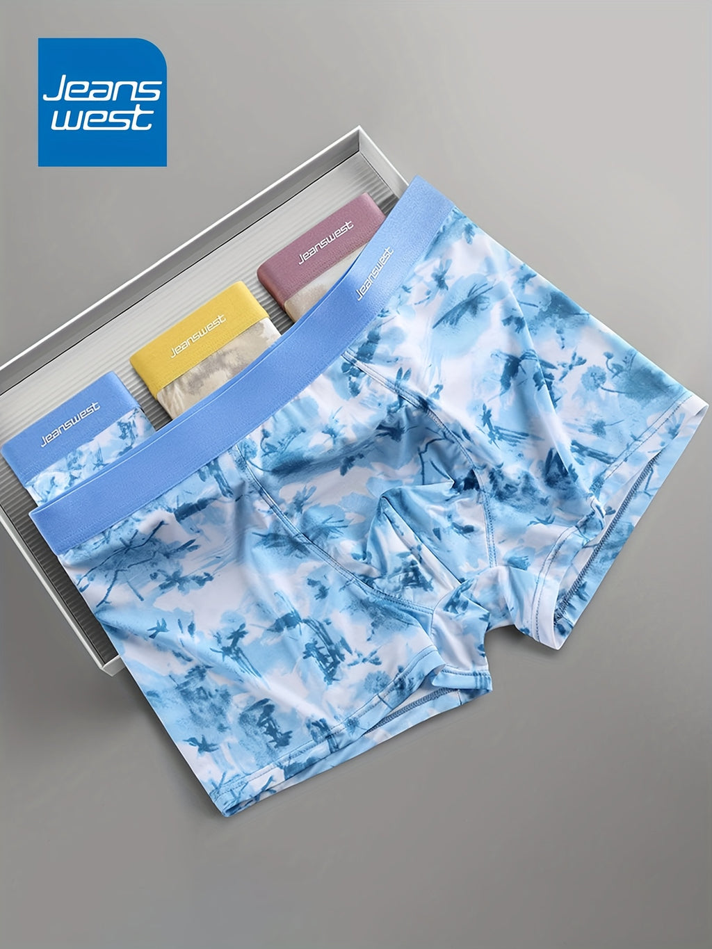 Slip respirant microfibre homme — lot de 4, imprimé