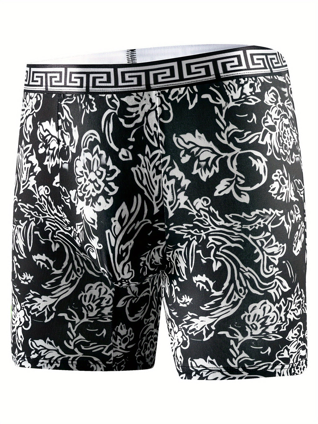 Boxer long respirant microfibre homme — lot de 5, géométrique, assortiment S (modèle 2)