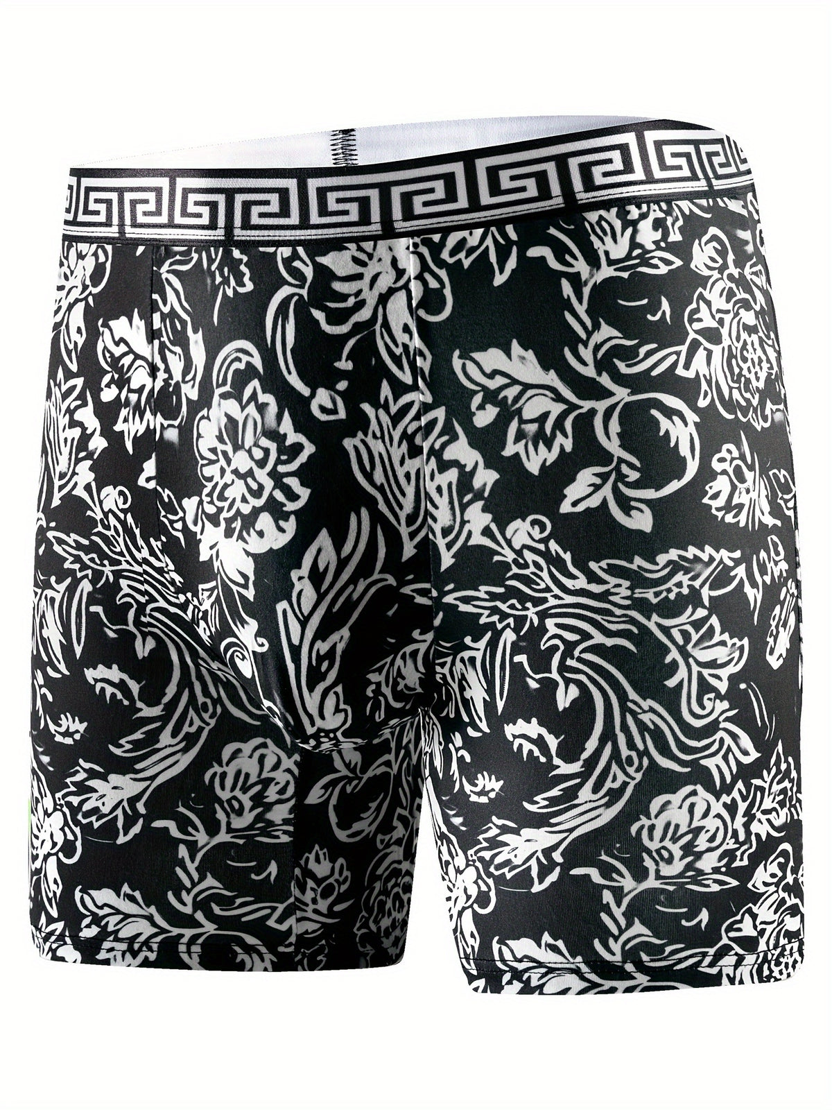 Boxer long respirant microfibre homme — lot de 5, géométrique, assortiment S (modèle 2)