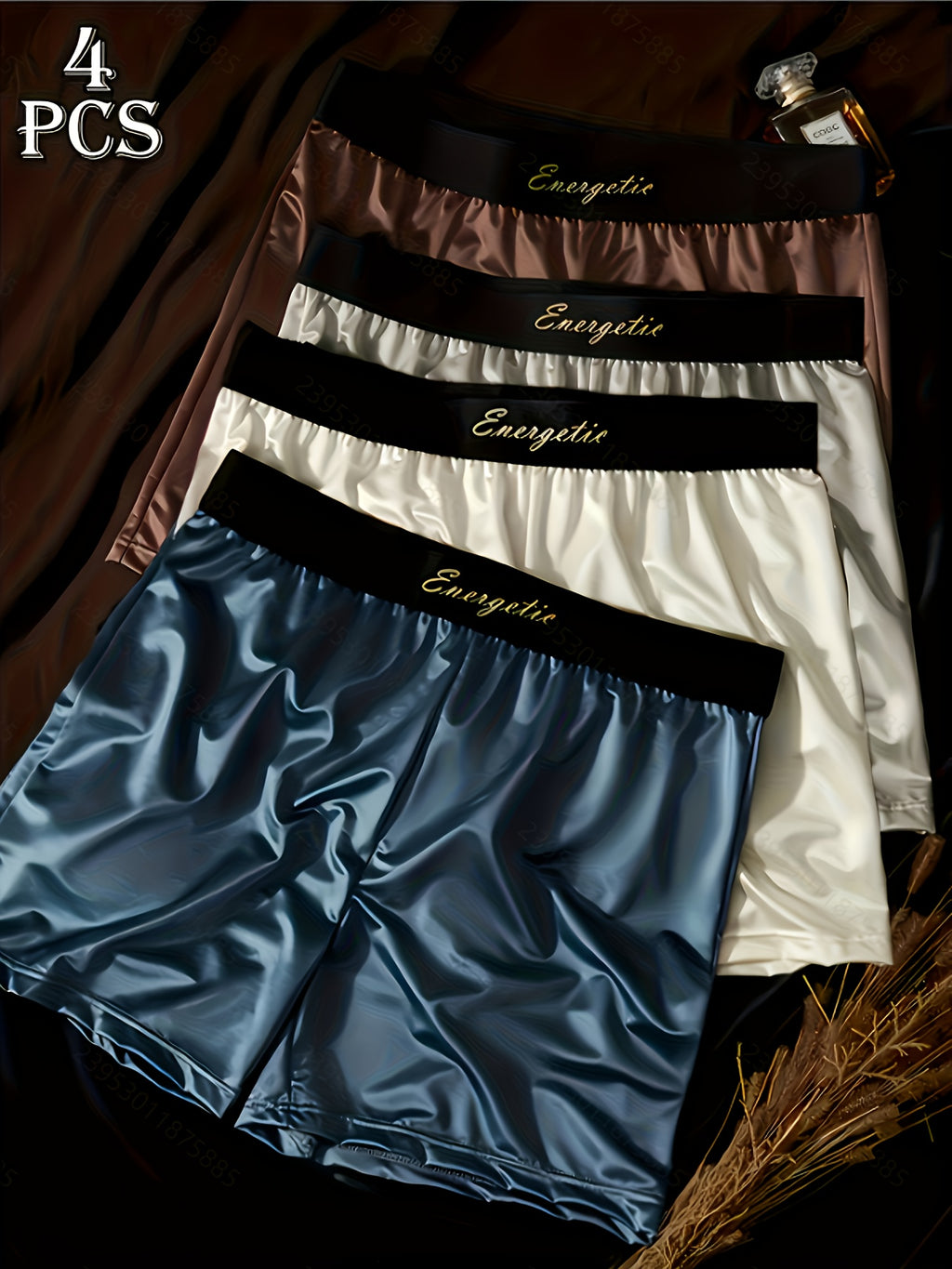Boxer long d'intérieur soie homme, imprimé