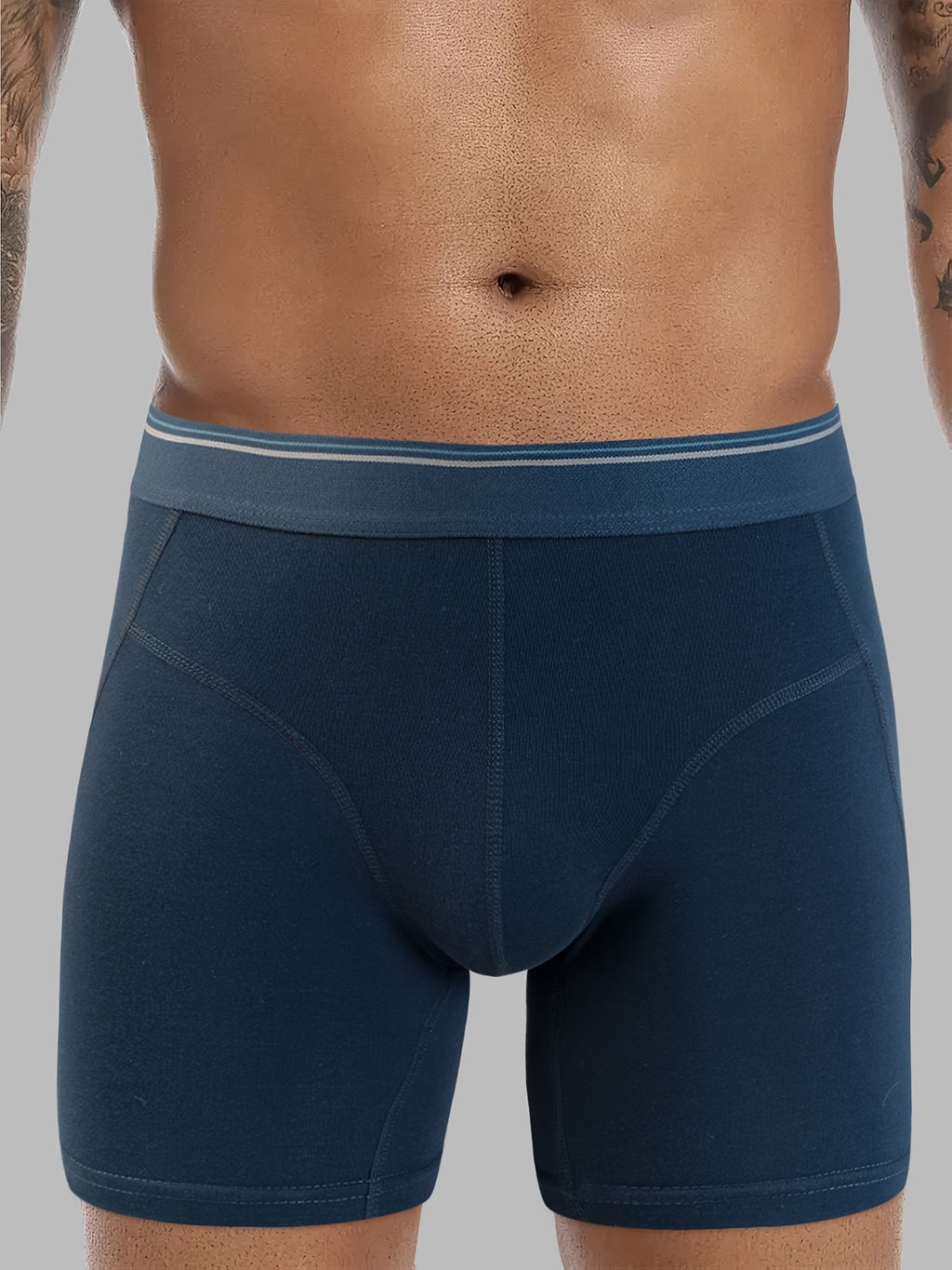 Boxer long de sport coton homme — lot de 3, rayé