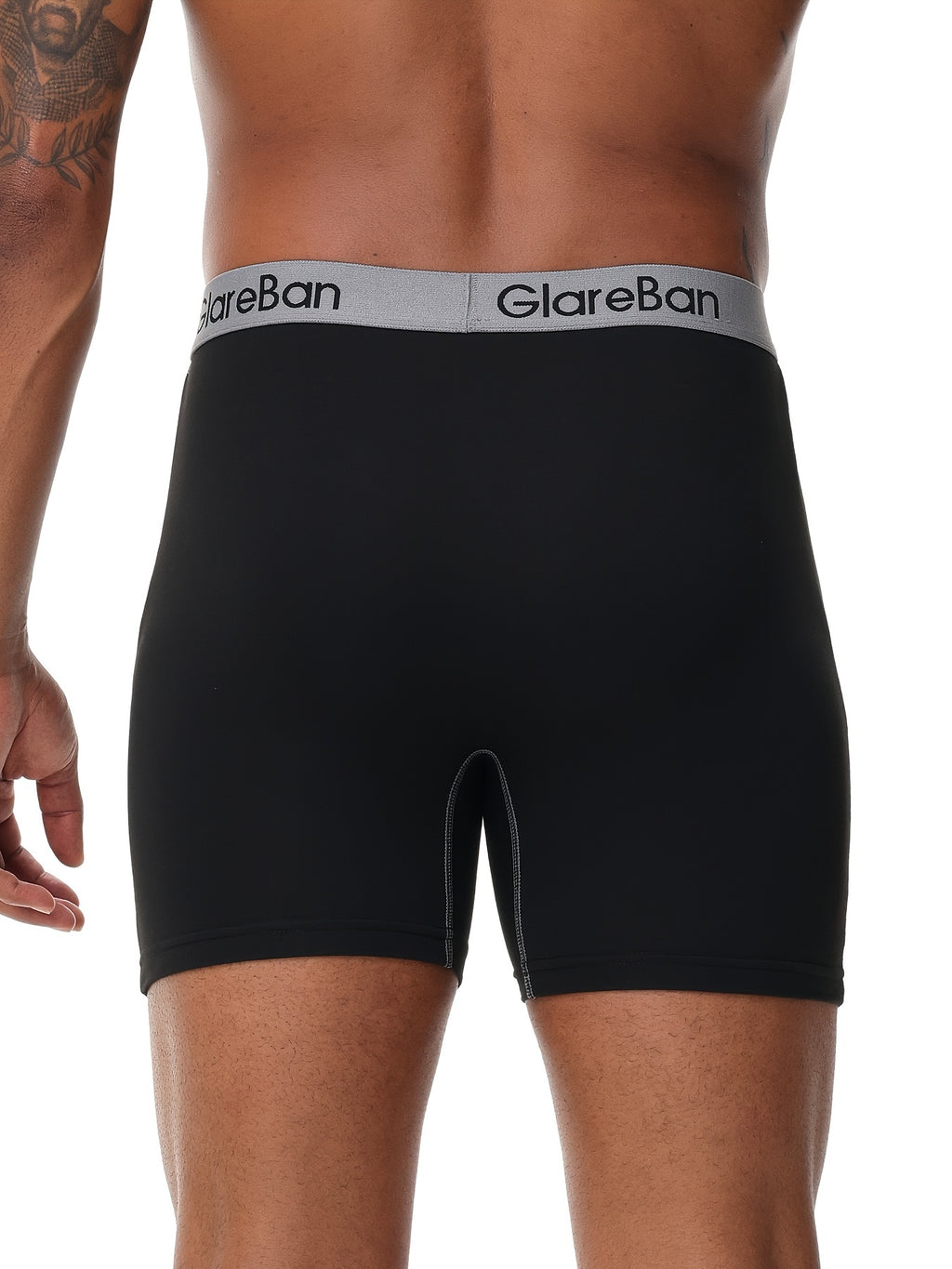 Boxer long microfibre homme — lot de 5, uni, assortiment E (modèle 2)