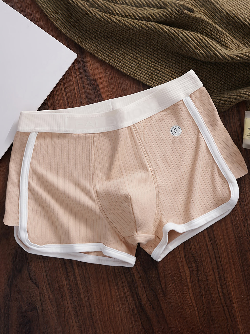 Boxer respirant microfibre homme — lot de 3, rayé