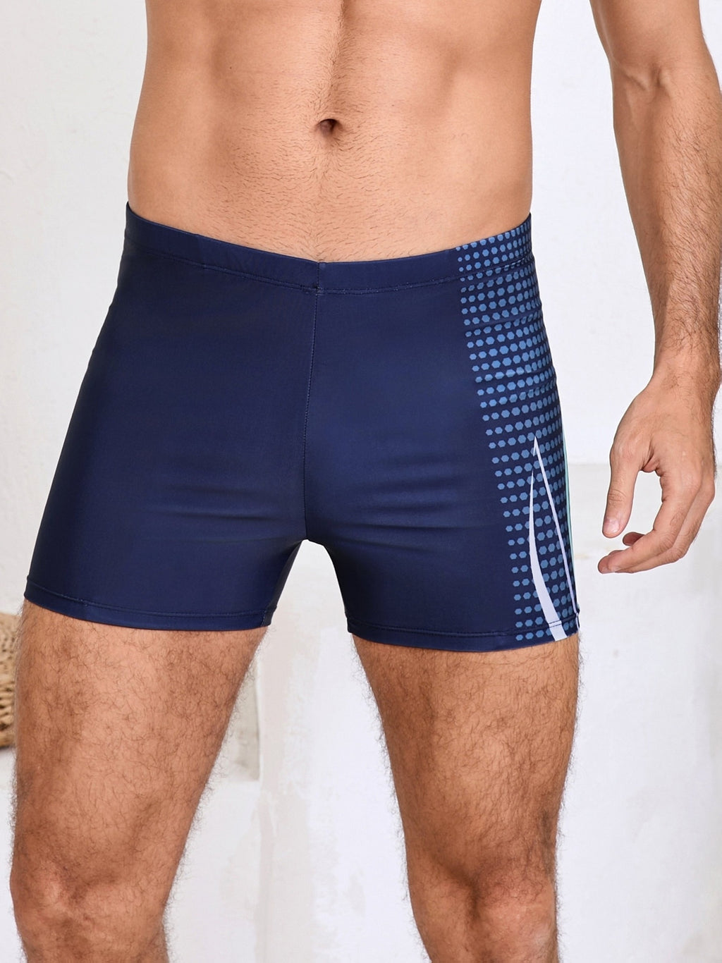 Boxer grande taille de sport homme, couleur marine