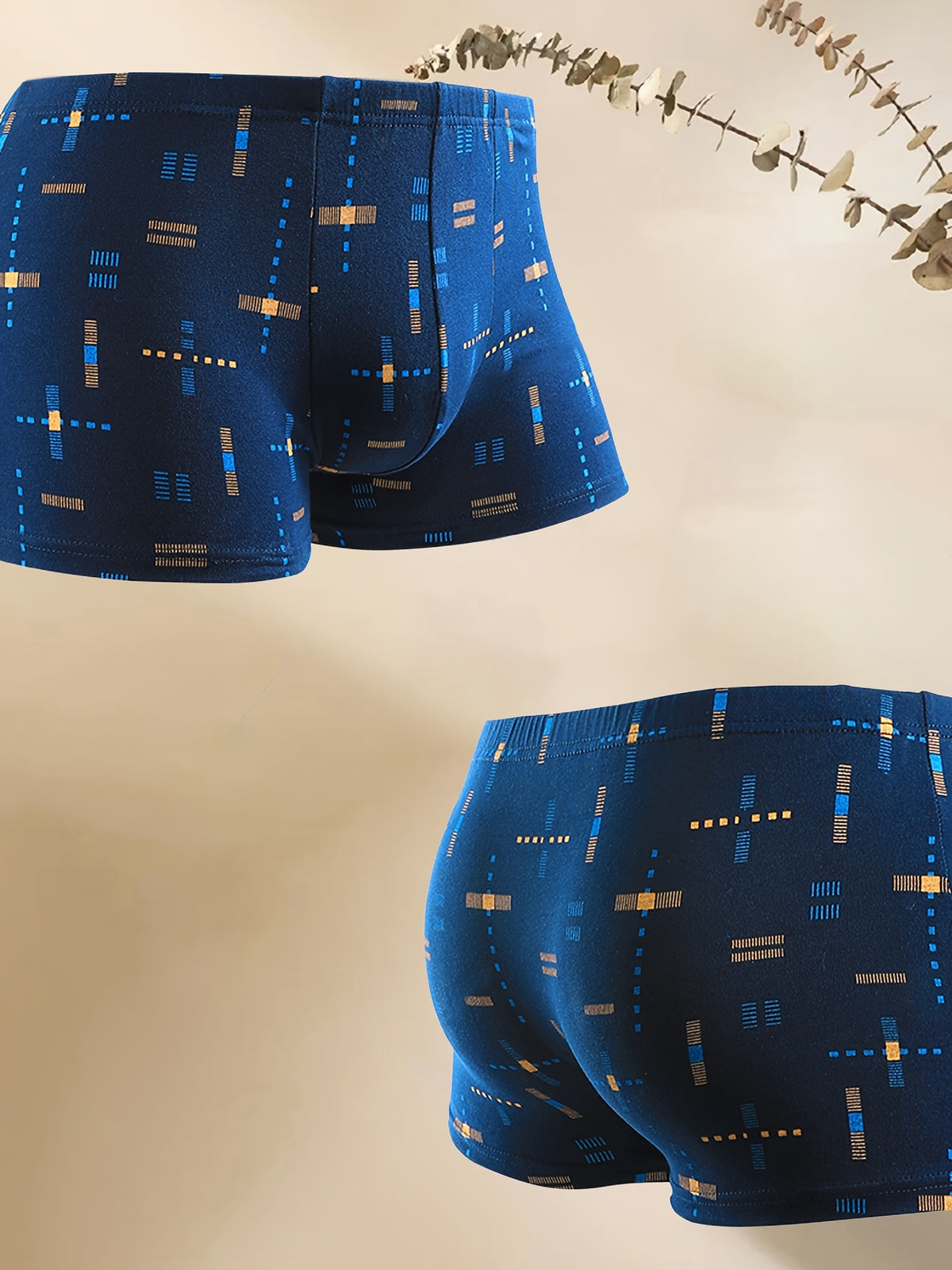 Boxer respirant coton homme — lot de 4, imprimé
