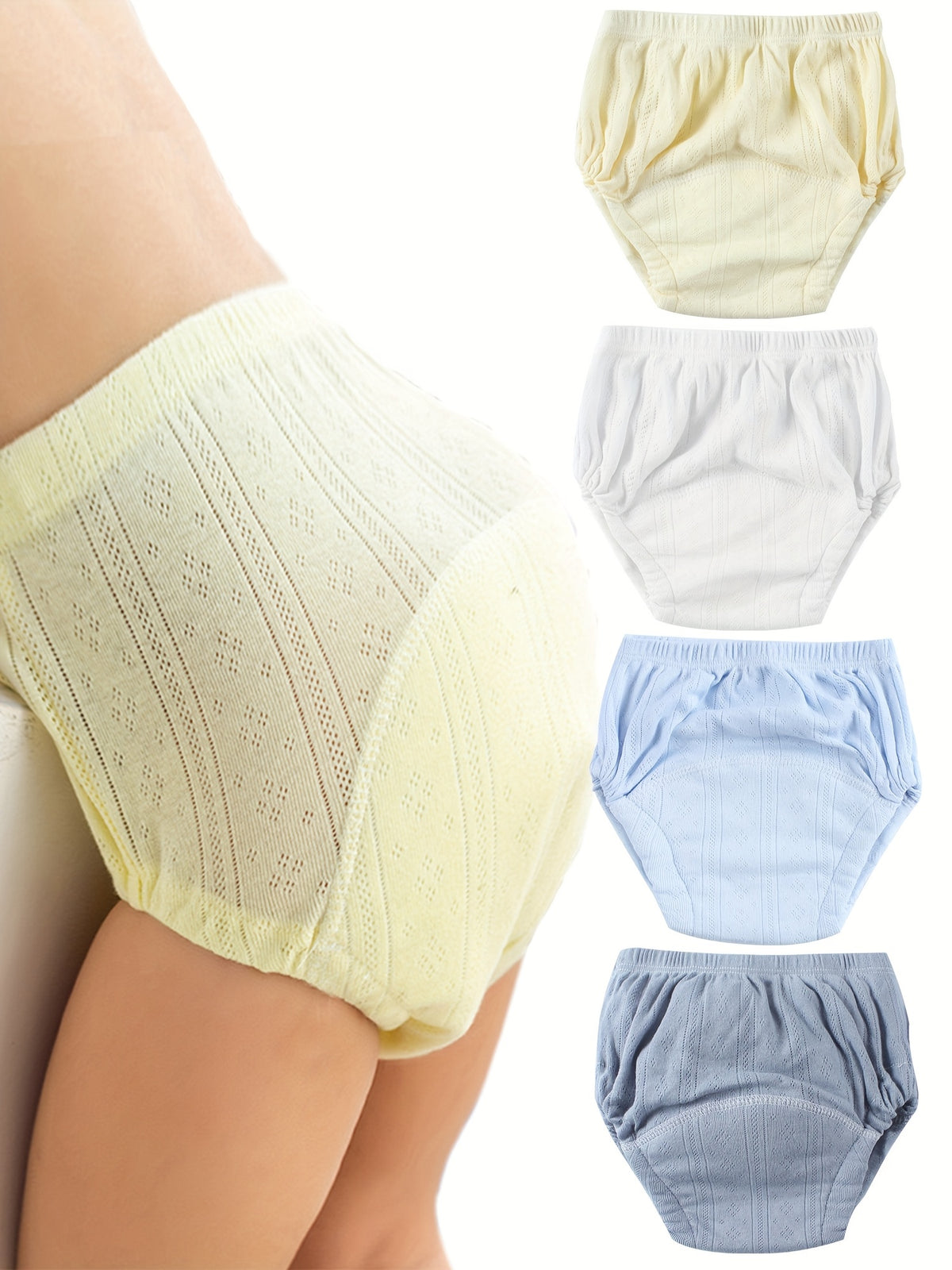 Slip de sport coton homme — lot de 4, gris rosé pâle