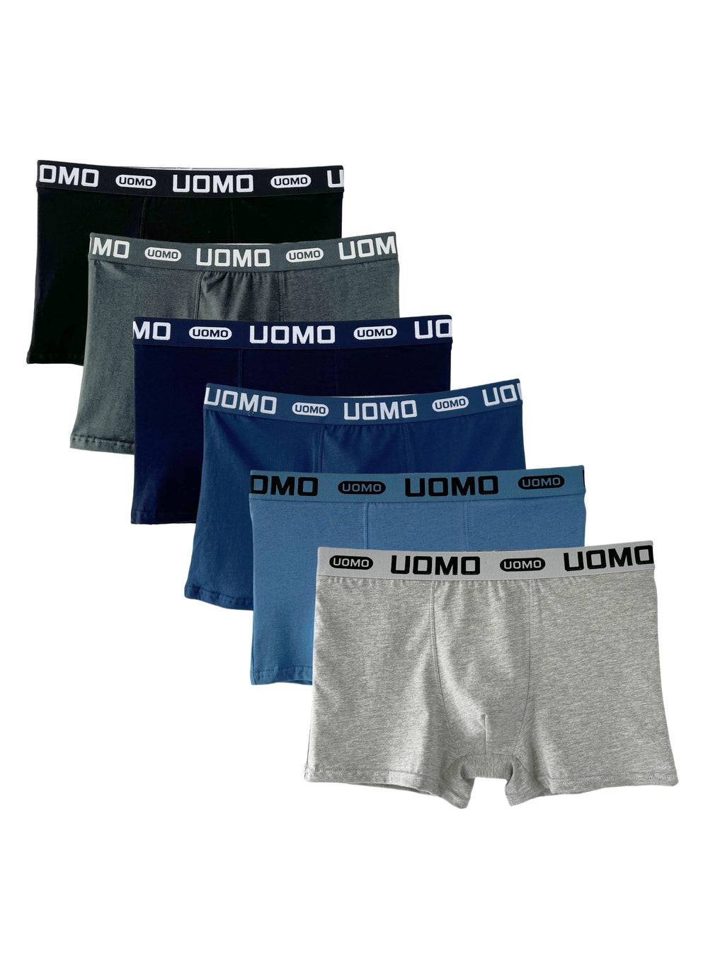 Boxer de sport respirant coton homme — lot de 6, uni, assortiment S