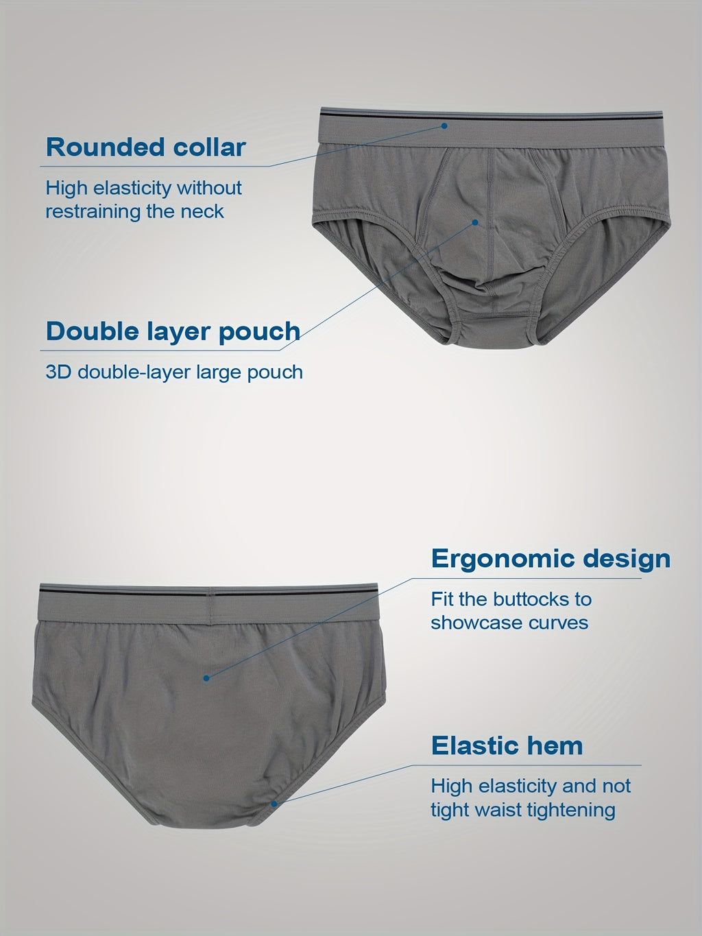 Boxer respirant coton homme — lot de 5, rayé