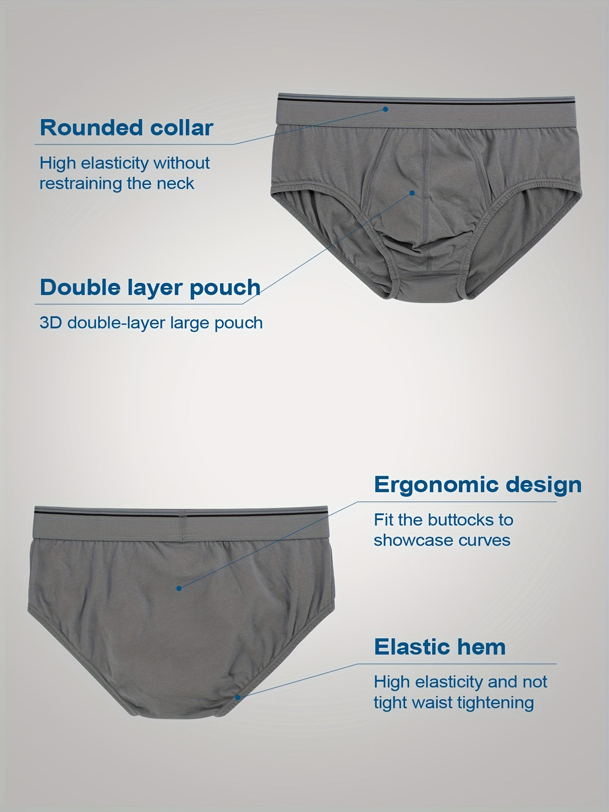 Boxer respirant coton homme — lot de 5, rayé