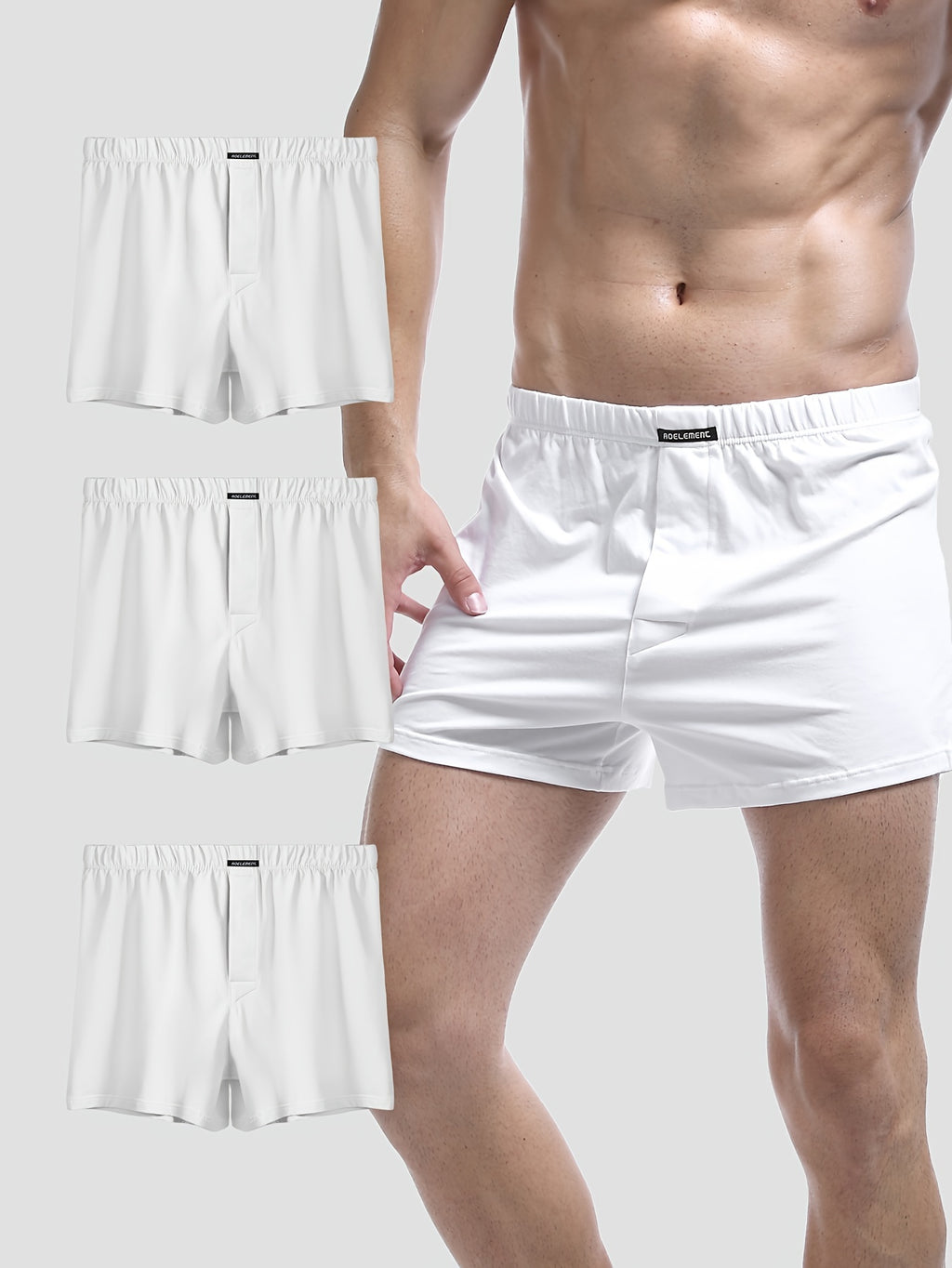 Slip large respirant coton homme — lot de 3, uni