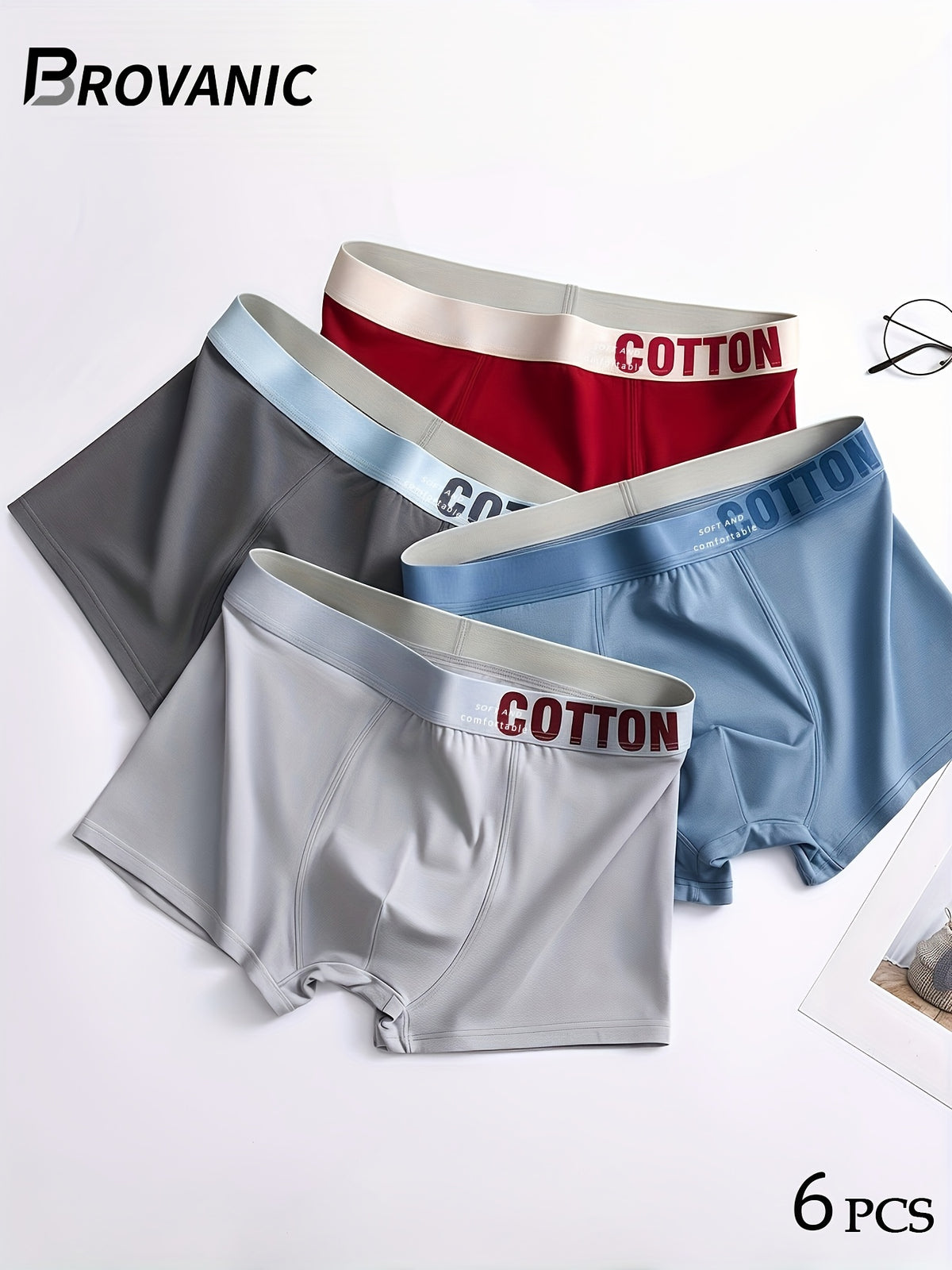 Slip coton homme — lot de 6, uni