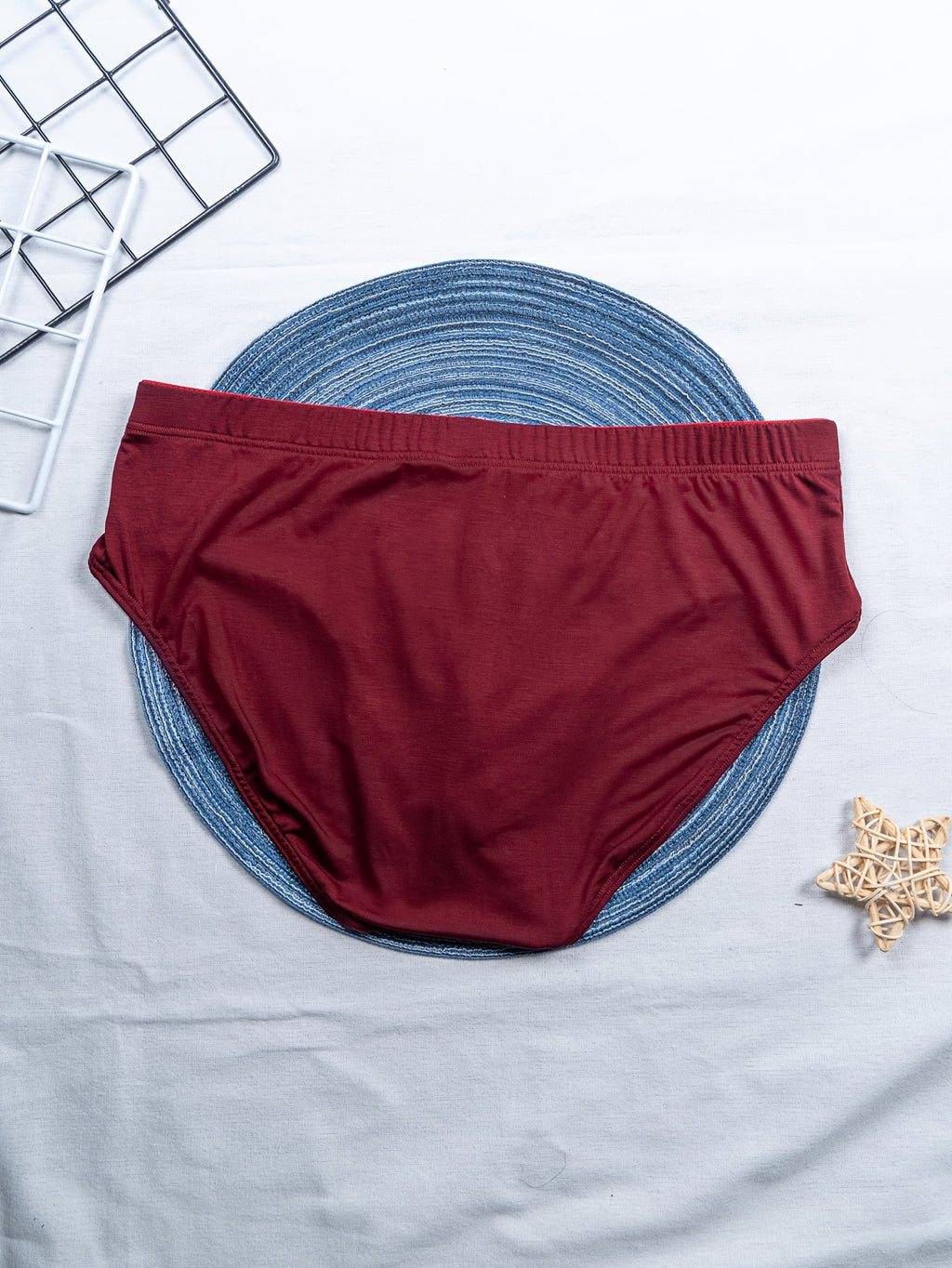 Slip respirant bambou homme — lot de 6, uni