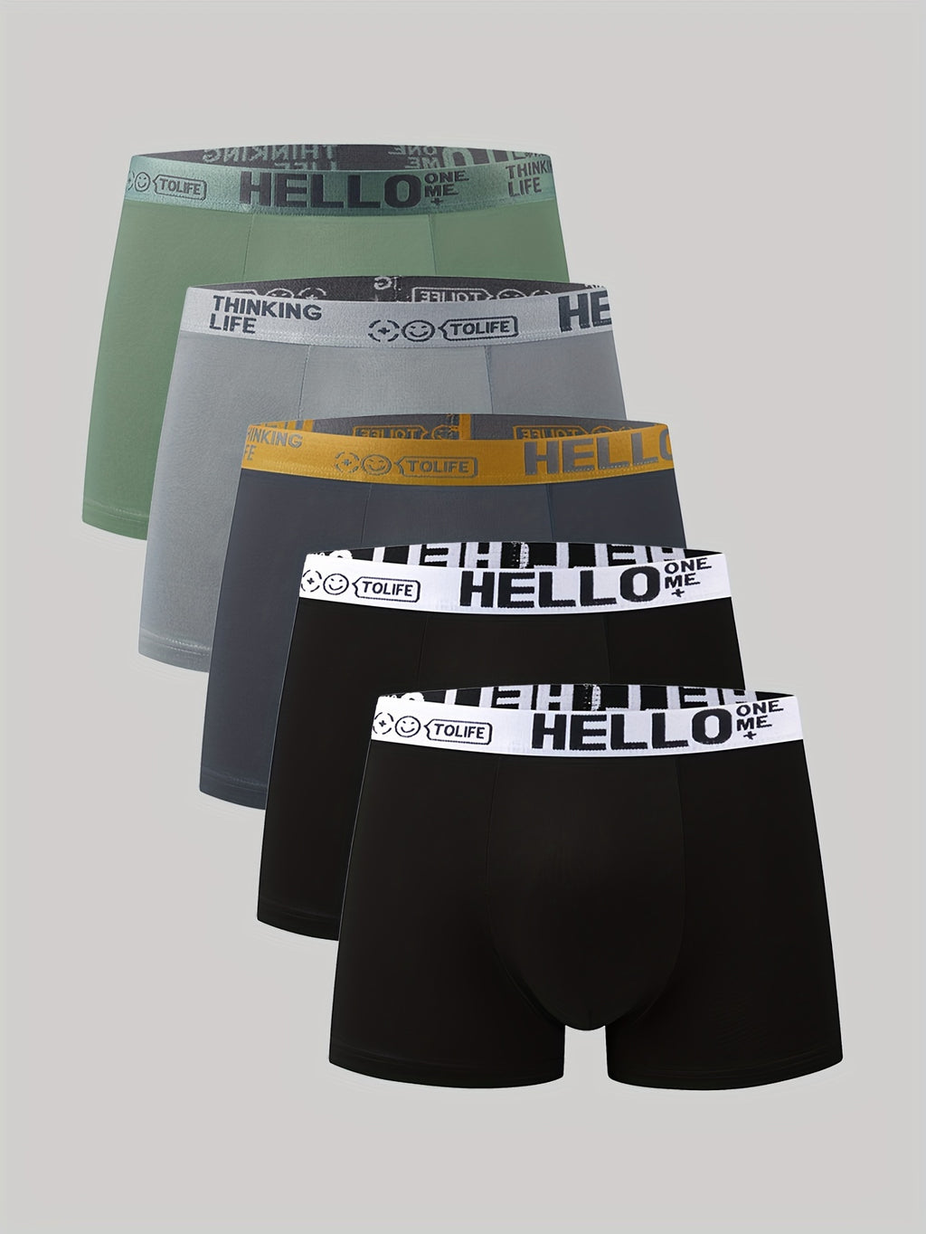 Boxer de sport séchage rapide microfibre homme — lot de 5, uni