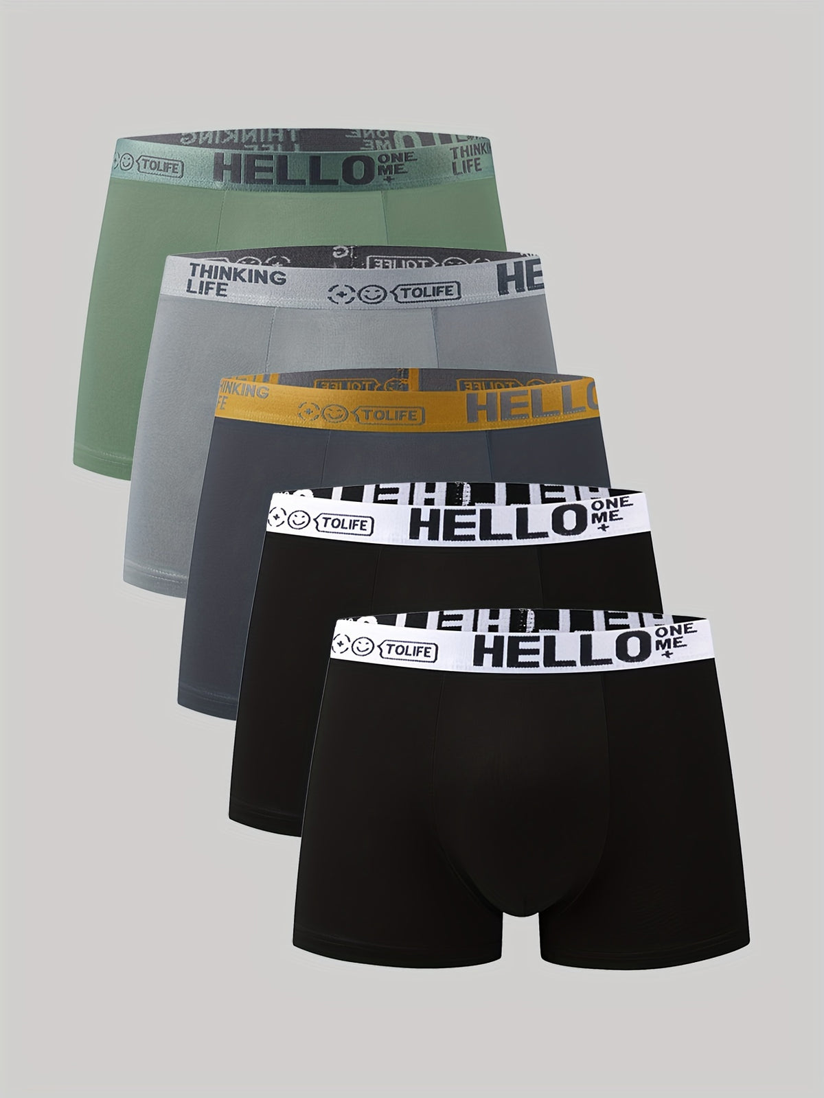 Boxer de sport séchage rapide microfibre homme — lot de 5, uni