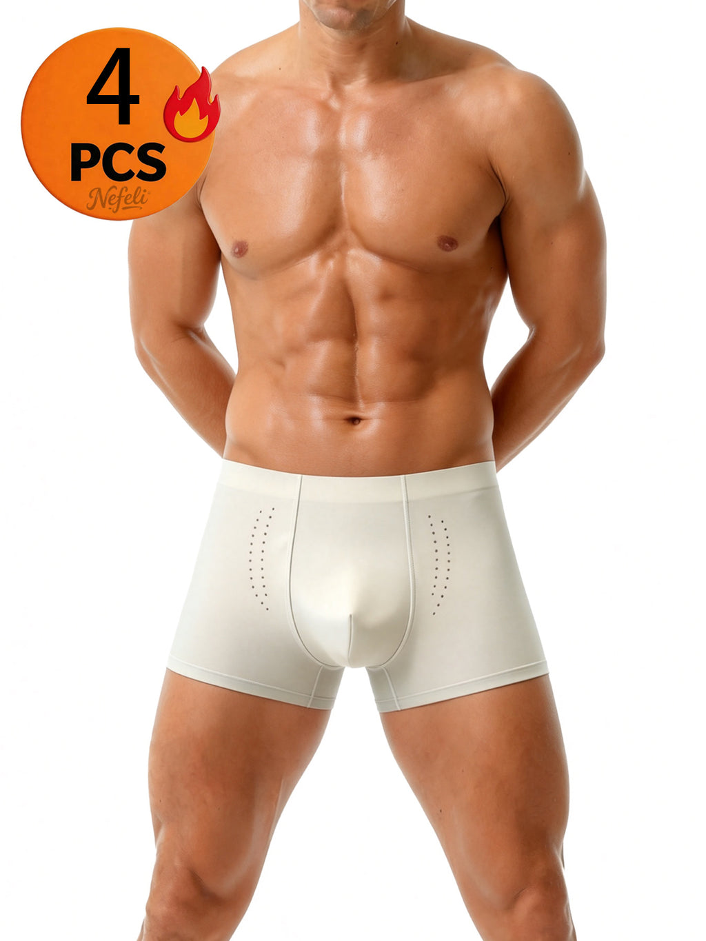 Slip sans couture respirant microfibre homme — lot de 4, uni
