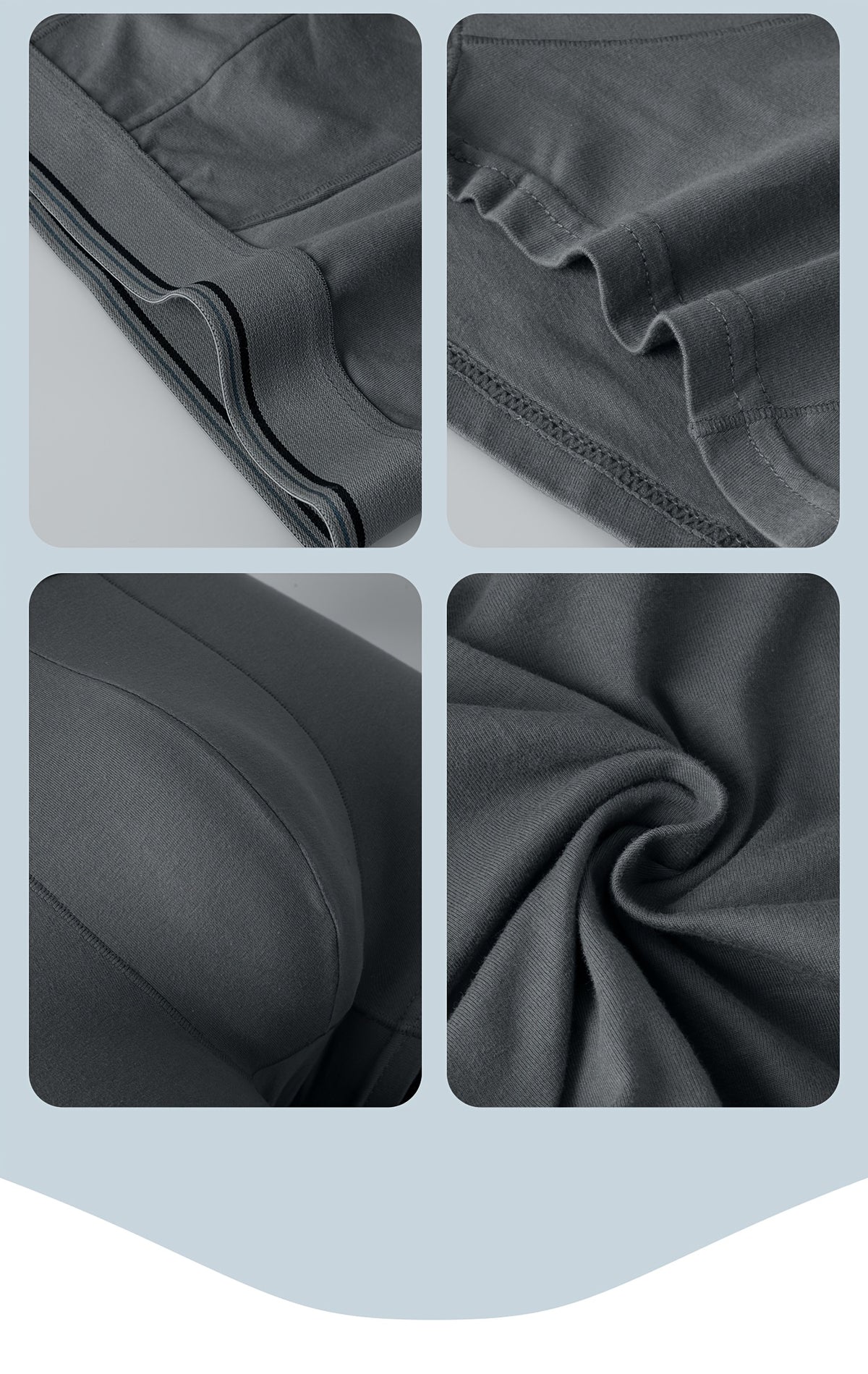 Boxer large grande taille coton homme — lot de 5, uni, assortiment 5-2