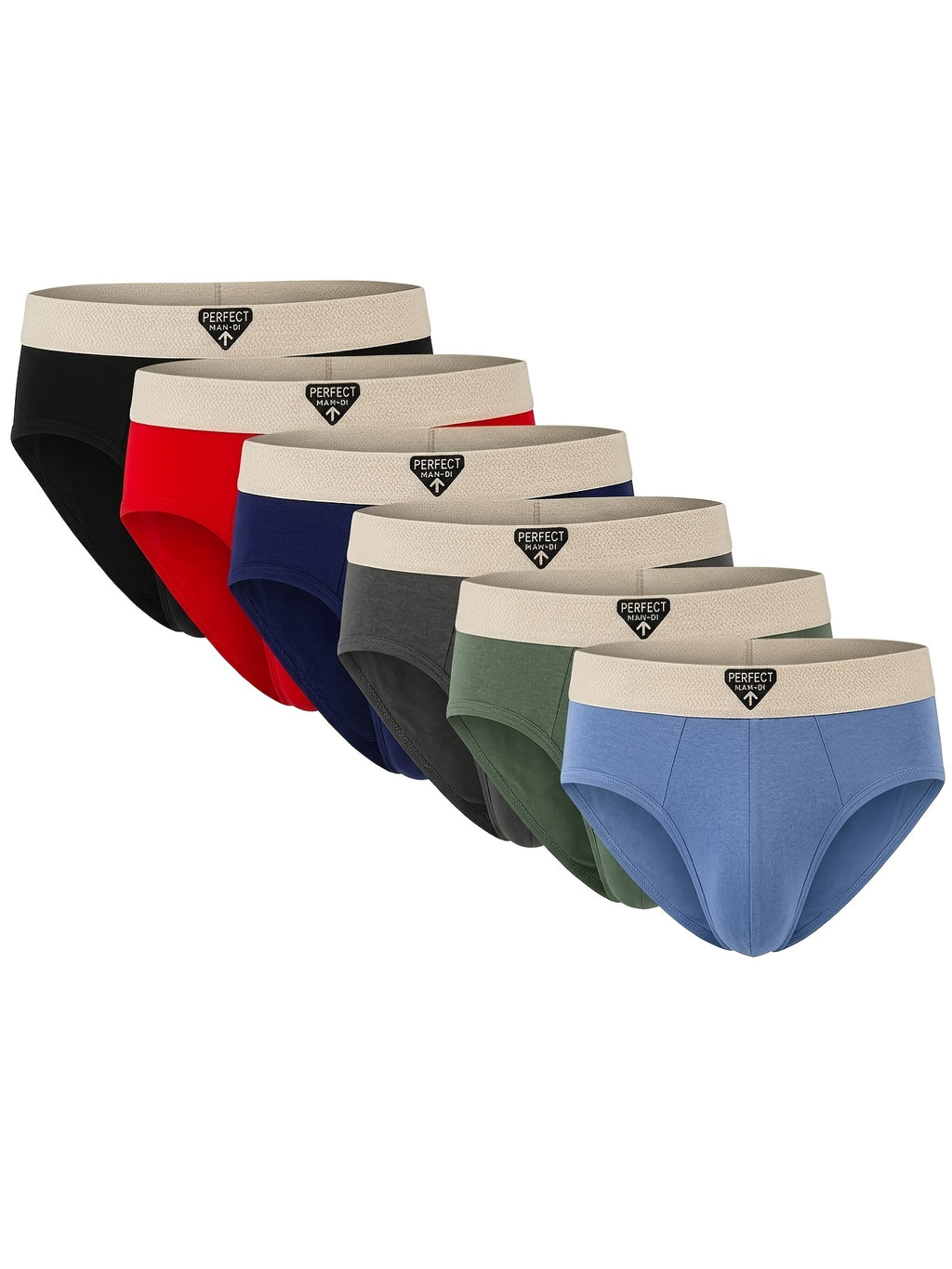 Slip large respirant microfibre homme — lot de 6, uni