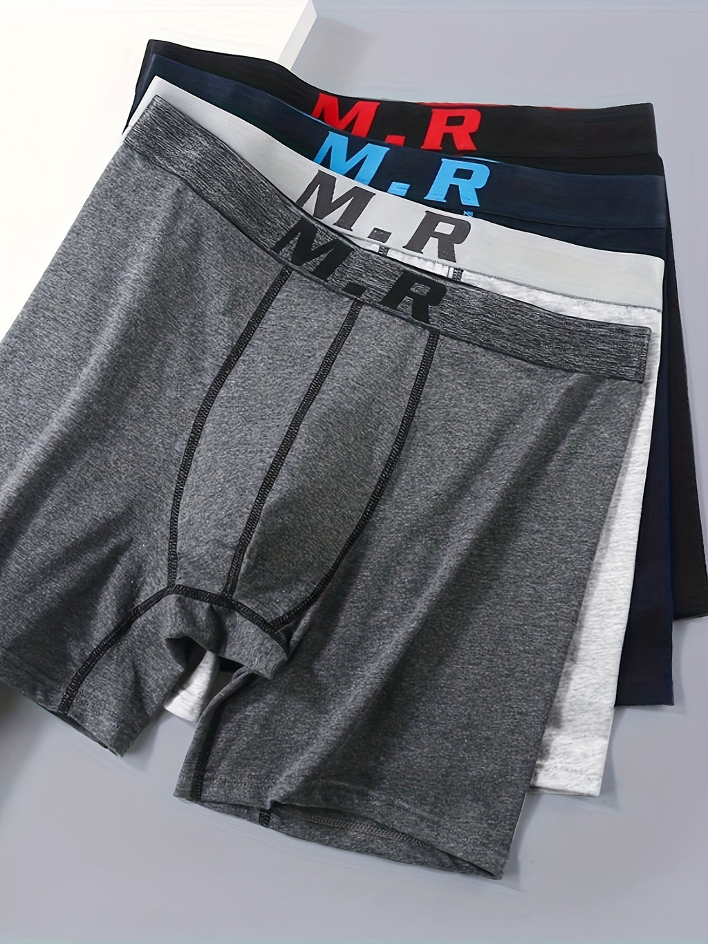 Boxer de sport respirant coton homme — lot de 4, uni, assortiment S, du S au 3XL