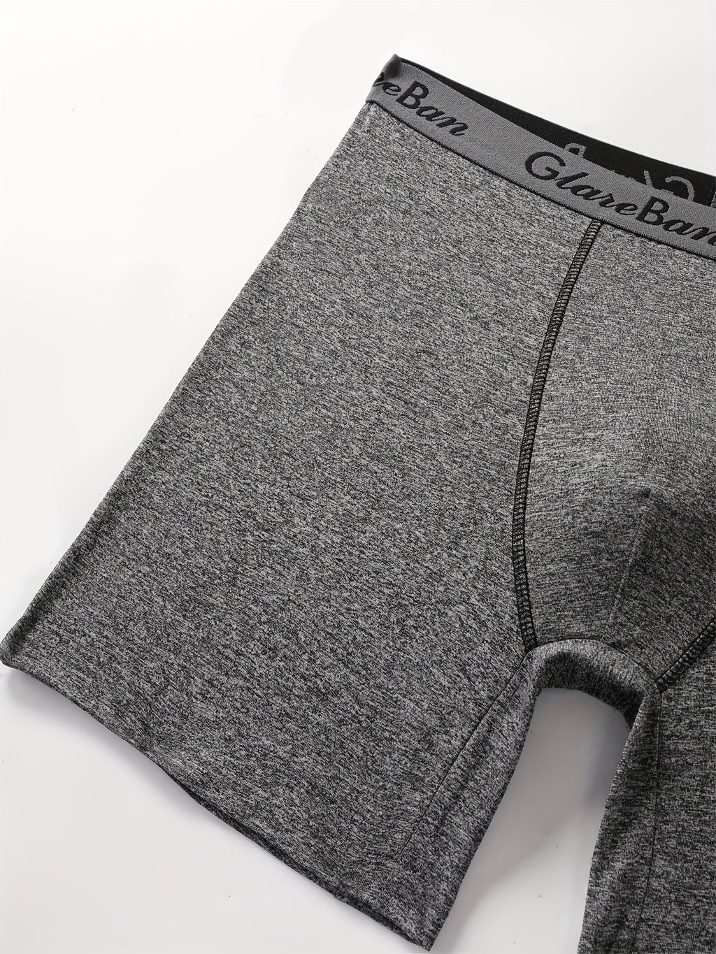 Boxer long microfibre homme — lot de 5, uni, assortiment E
