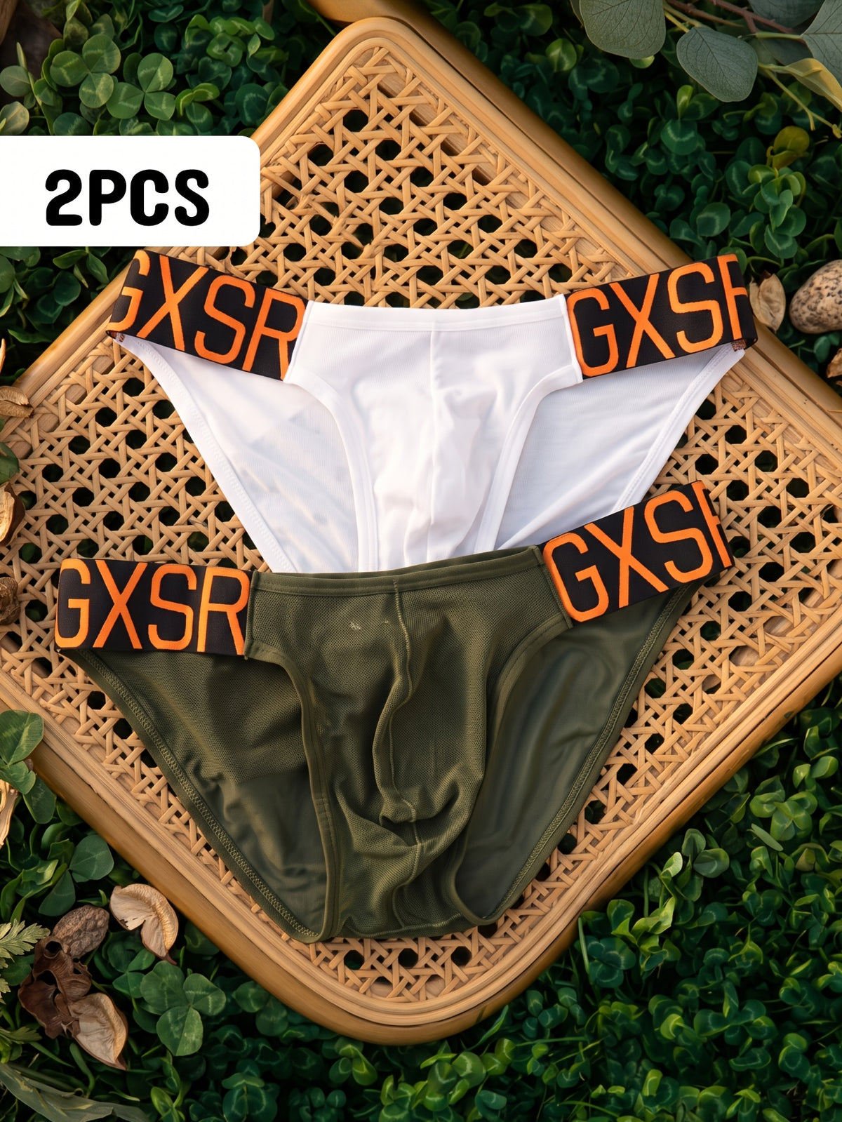 Slip moulant large homme — lot de 2, uni