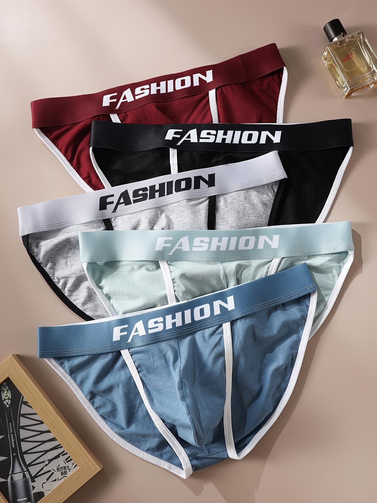 Slip respirant coton homme — lot de 5, uni