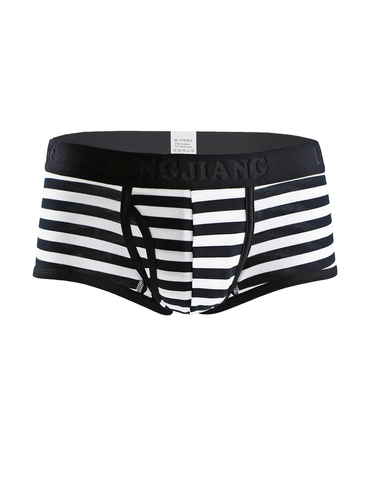 Boxer de sport respirant coton homme — lot de 4, rayé, assortiment A