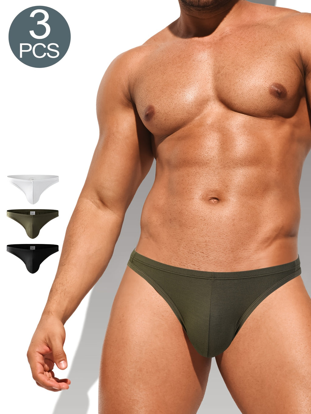 Slip modal homme — lot de 3, uni