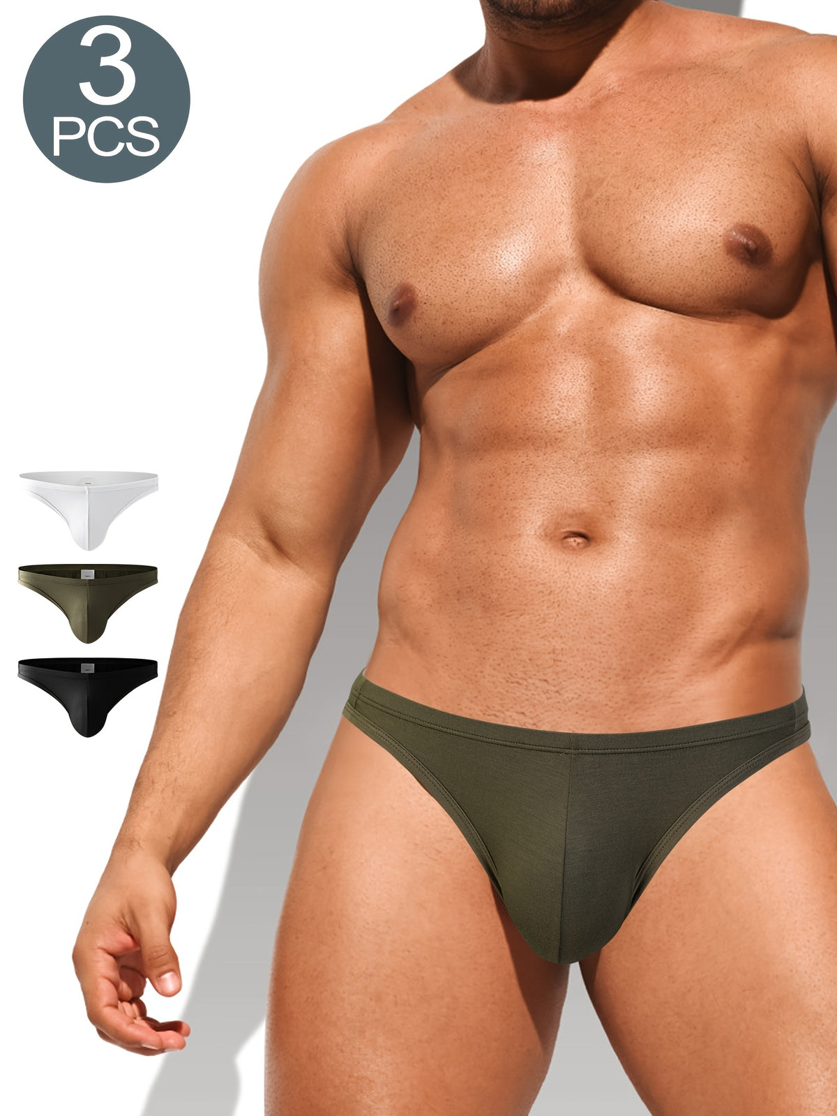 Slip modal homme — lot de 3, uni