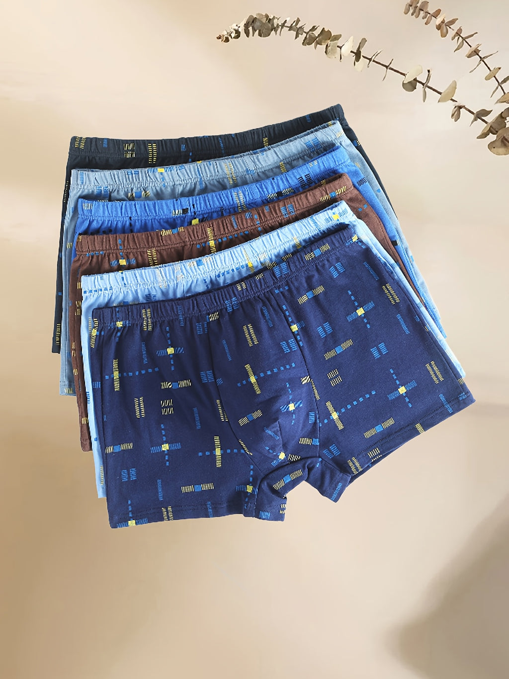 Boxer respirant coton homme — lot de 4, imprimé