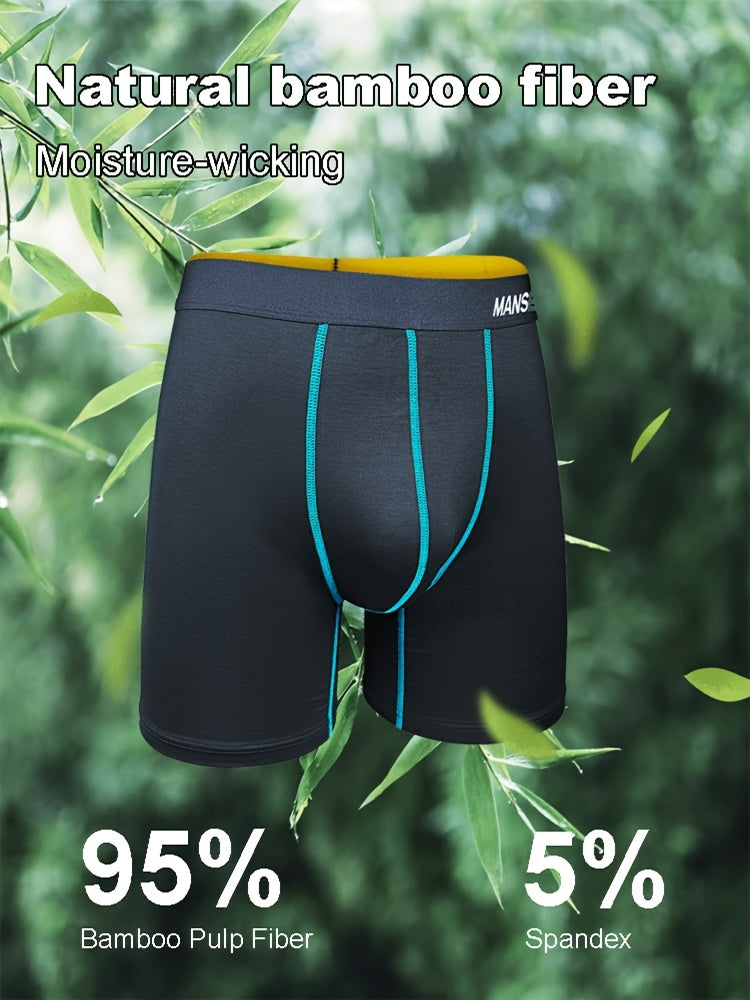 Boxer respirant bambou homme — lot de 5, uni, du S au XXL (modèle 2)