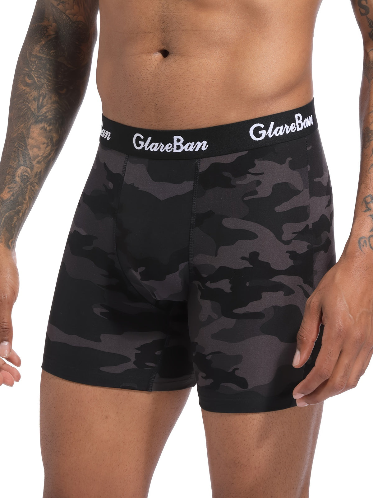 Boxer long microfibre homme — lot de 10, imprimé