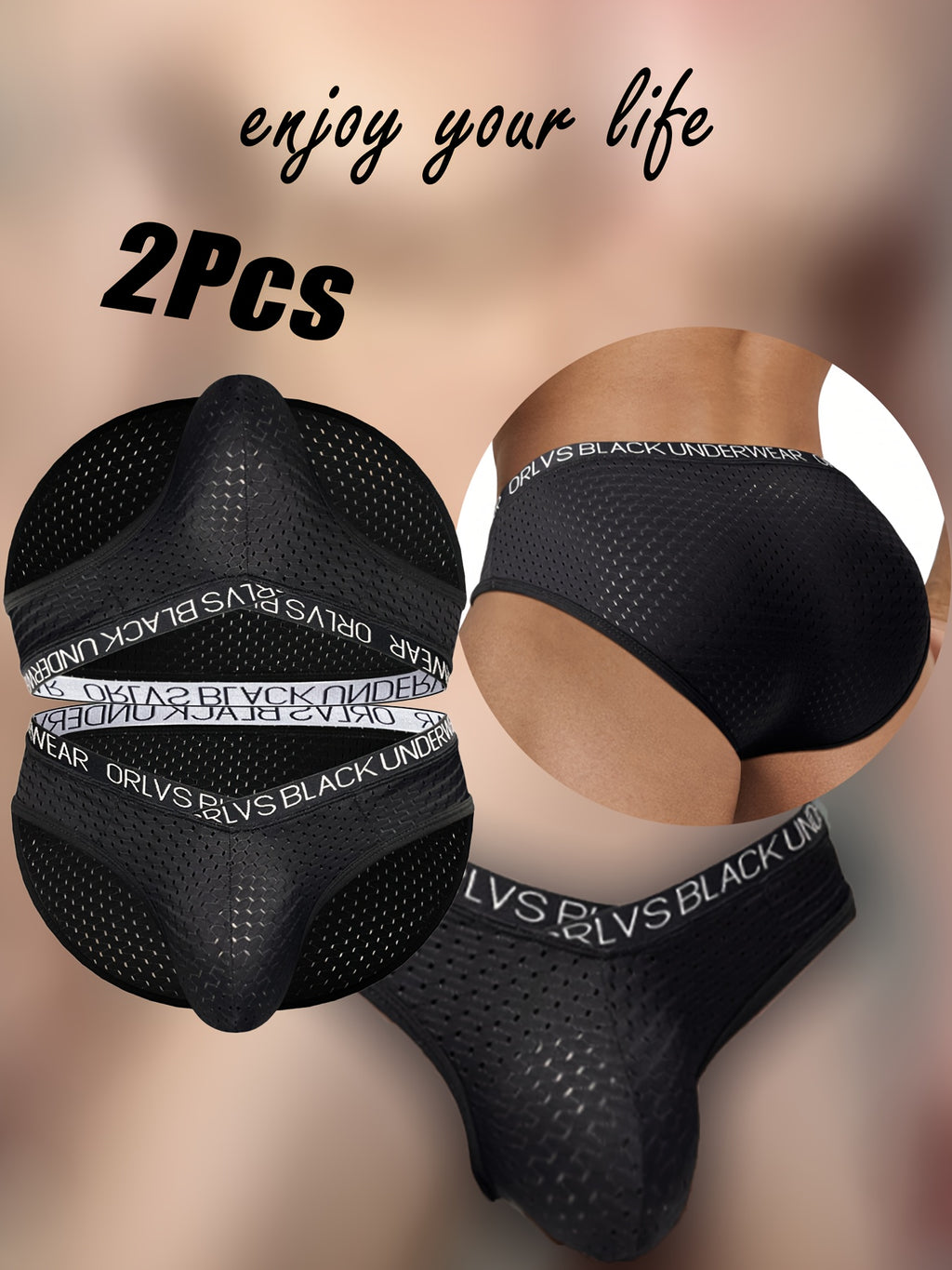 Slip taille basse séchage rapide homme — lot de 2, uni