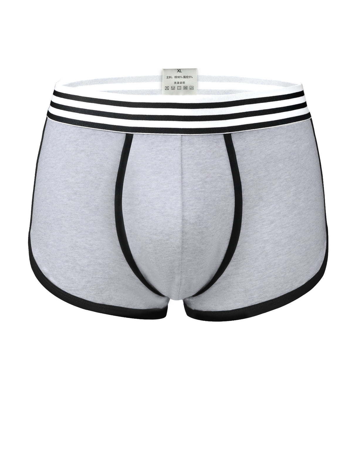 Boxer large de sport coton homme — lot de 5, uni, assortiment S