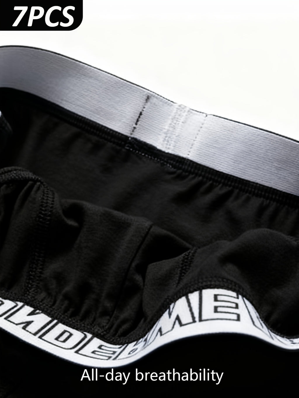 Slip coton homme — lot de 7, noir, 5 % d'élasthanne