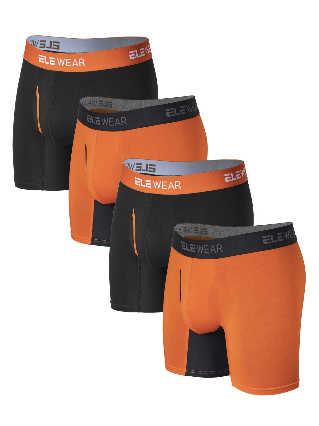 Boxer long respirant bambou homme — lot de 4