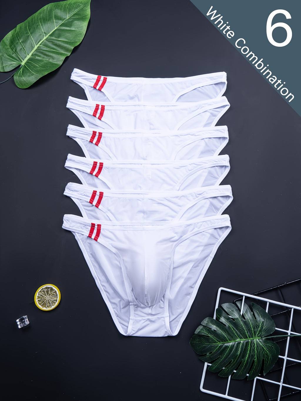 Slip séchage rapide respirant microfibre homme — lot de 6, uni, du S au XXL