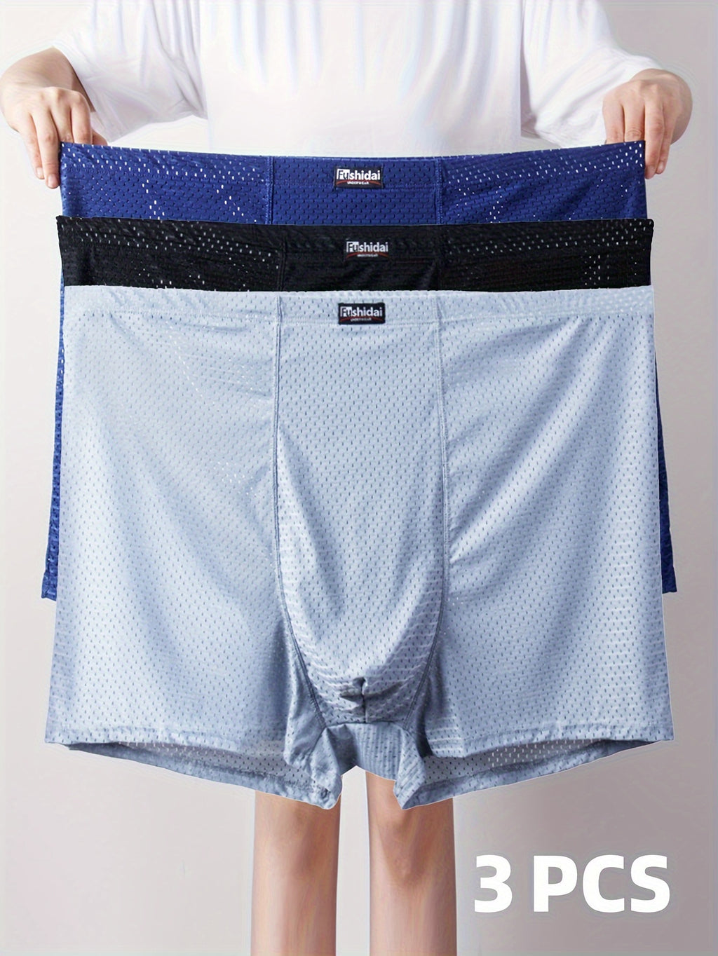 Boxer taille haute long microfibre homme — lot de 3