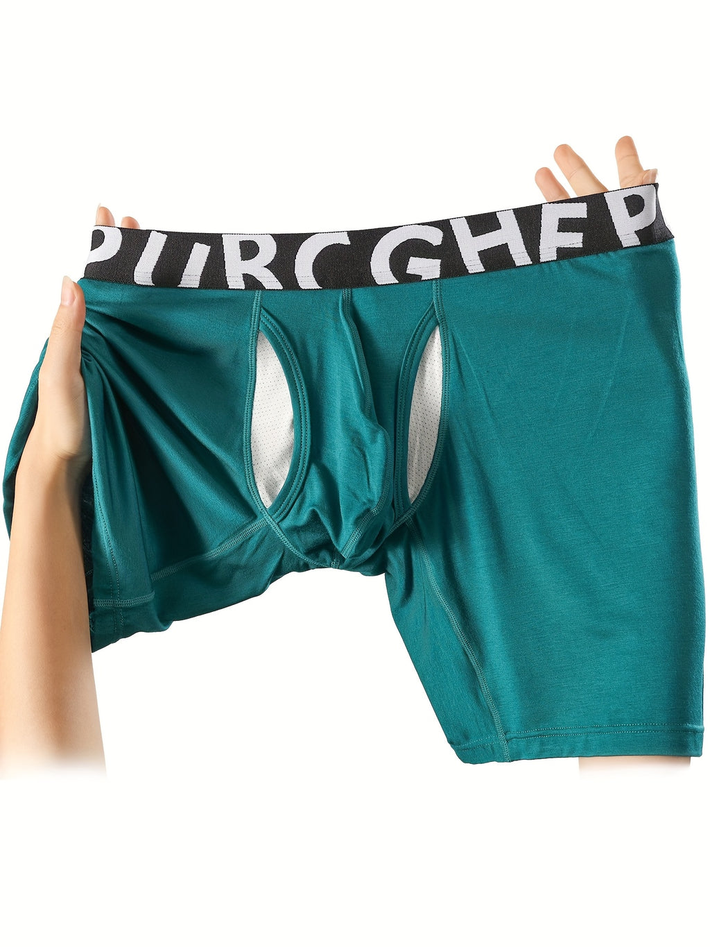 Boxer long de sport bambou homme — lot de 3, noir vert bleu