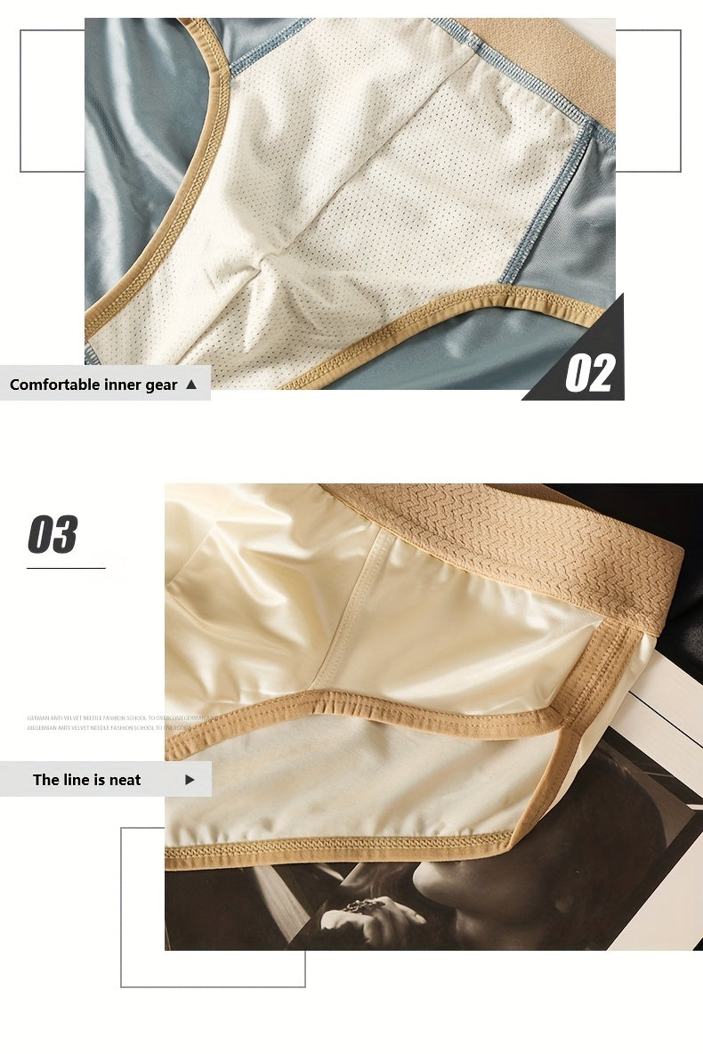 Slip grande taille respirant microfibre homme — lot de 5, uni