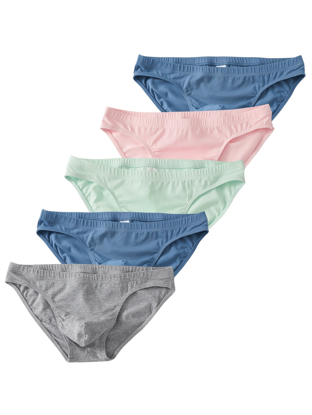 Slip large coton homme — lot de 5, uni