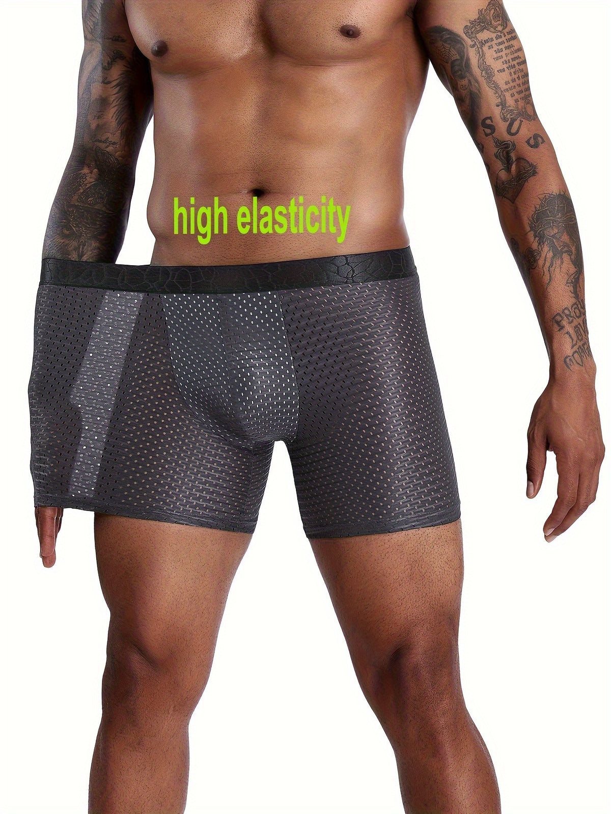 Boxer respirant microfibre homme — lot de 4, uni, assortiment A