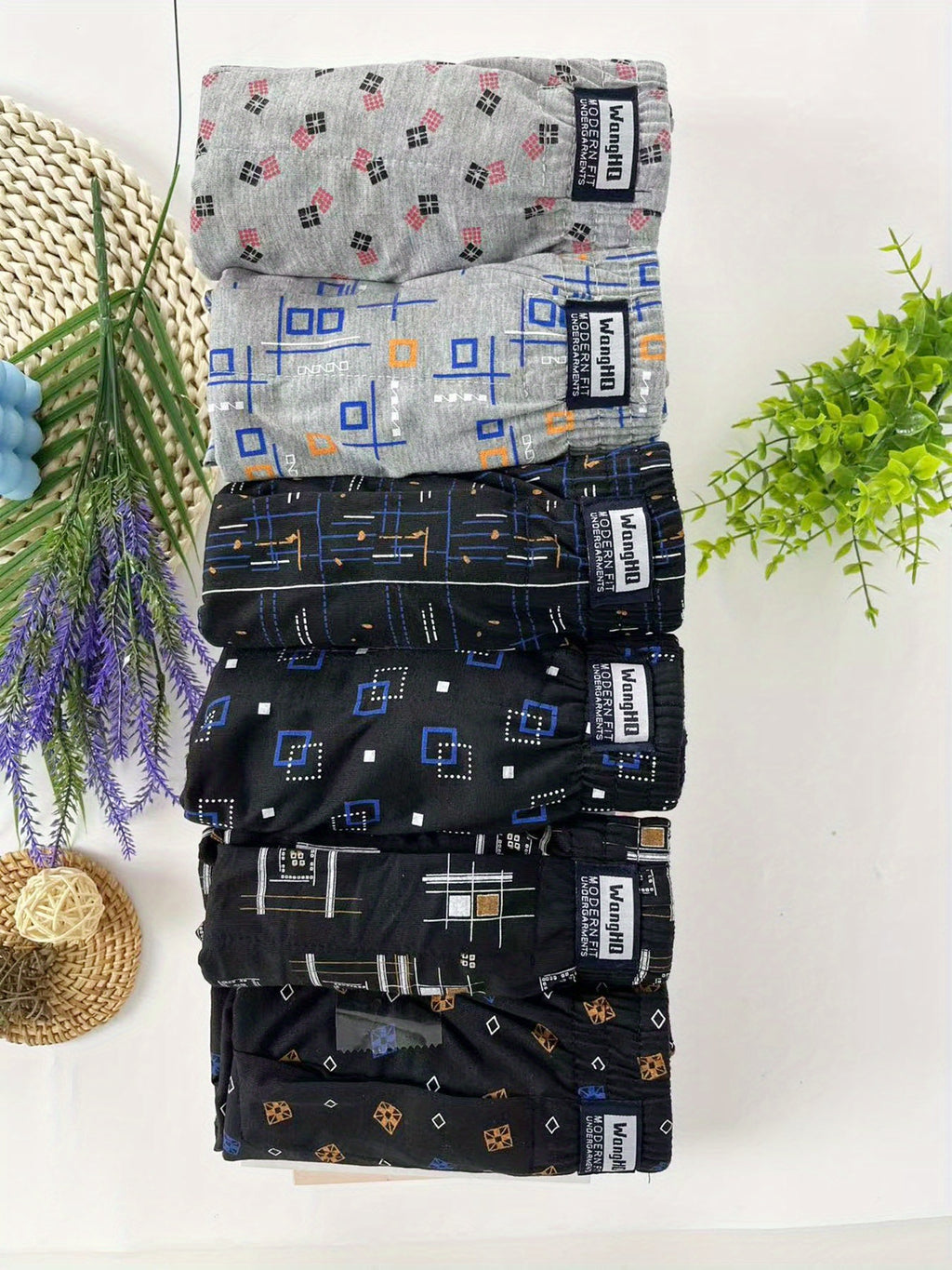 Boxer de sport respirant microfibre homme — lot de 3, géométrique, du M au 3XL