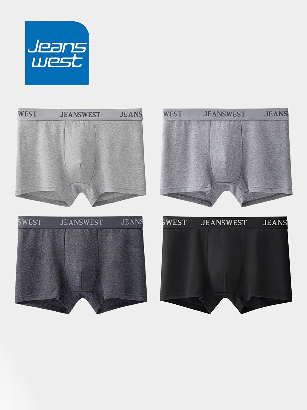 Slip respirant coton homme — lot de 4, uni