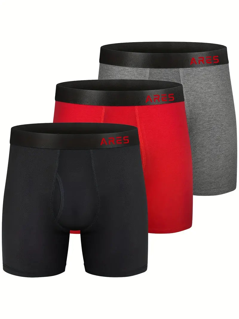Boxer respirant homme — lot de 3, maille technique, coupe courte